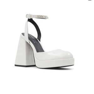 Call it Spring Rhinestone Strap Platform Block Heel​